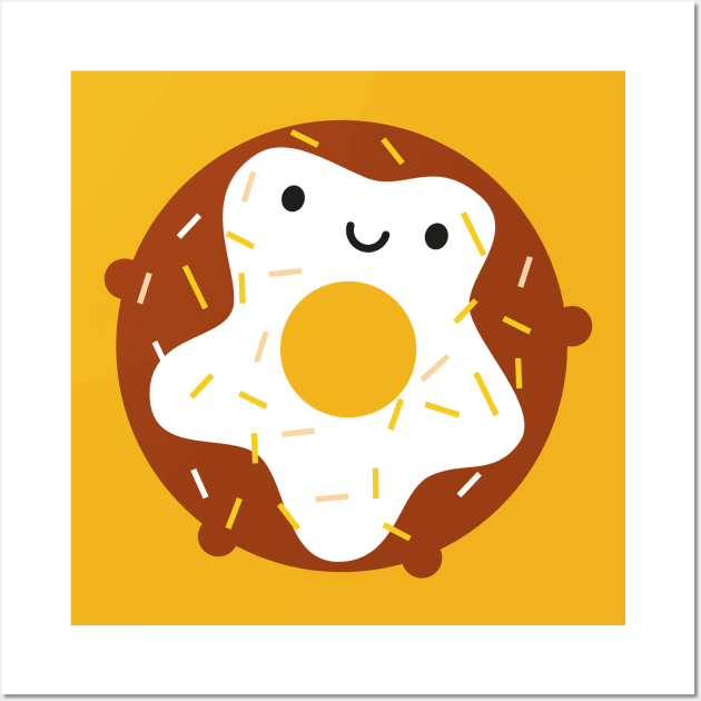 Kawaii Donut Wall Art by marcelinesmith